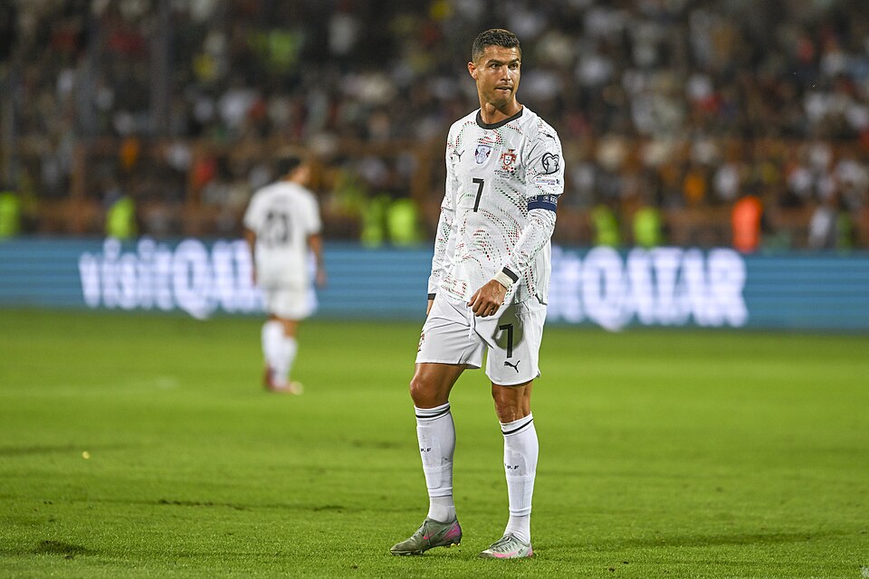 Cristiano Ronaldo celebra un gol de Portugal en Ereván el 6 de septiembre de 2025